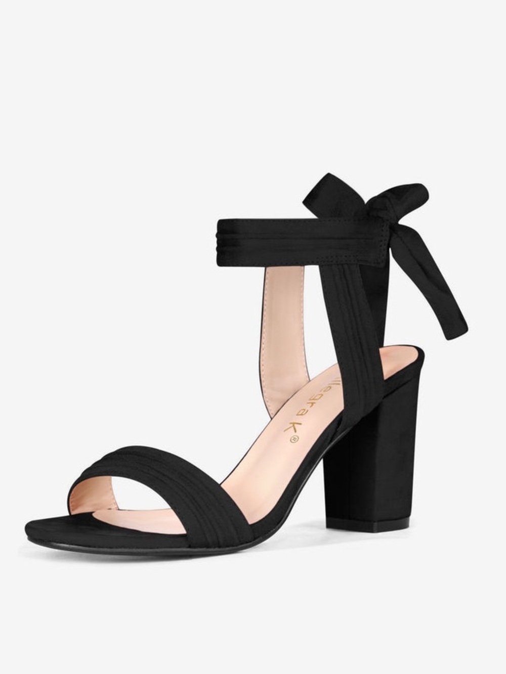 Allegra K Velvet Block Heels - Picture 2 of 11